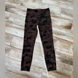 lululemon athletica Black and Brown Camouflage Leggings